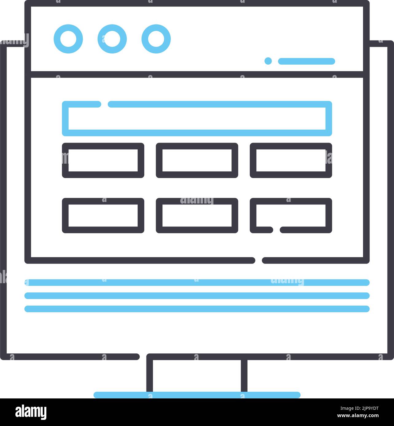 icône de ligne de conception web ux, symbole de contour, illustration vectorielle, signe de concept Illustration de Vecteur