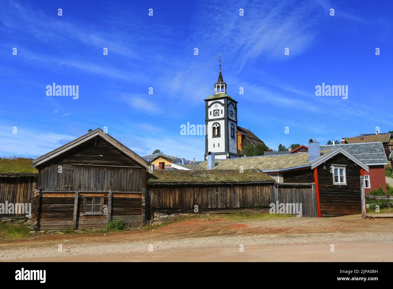Roeros est une municipalité du comté de Trøndelag, en Norvège et également dans la ville minière . Les habitants modernes de Røros travaillent encore et vivent dans les caractéristiques Banque D'Images