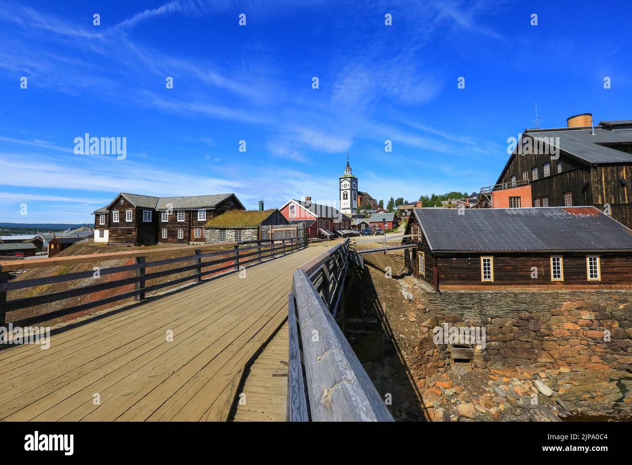 Roeros est une municipalité du comté de Trøndelag, en Norvège et également dans la ville minière . Les habitants modernes de Røros travaillent encore et vivent dans les caractéristiques Banque D'Images