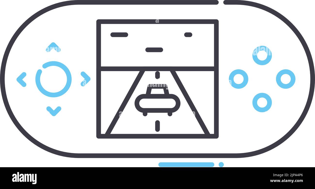 icône de ligne d'appareil portable, symbole de contour, illustration vectorielle, signe de concept Illustration de Vecteur