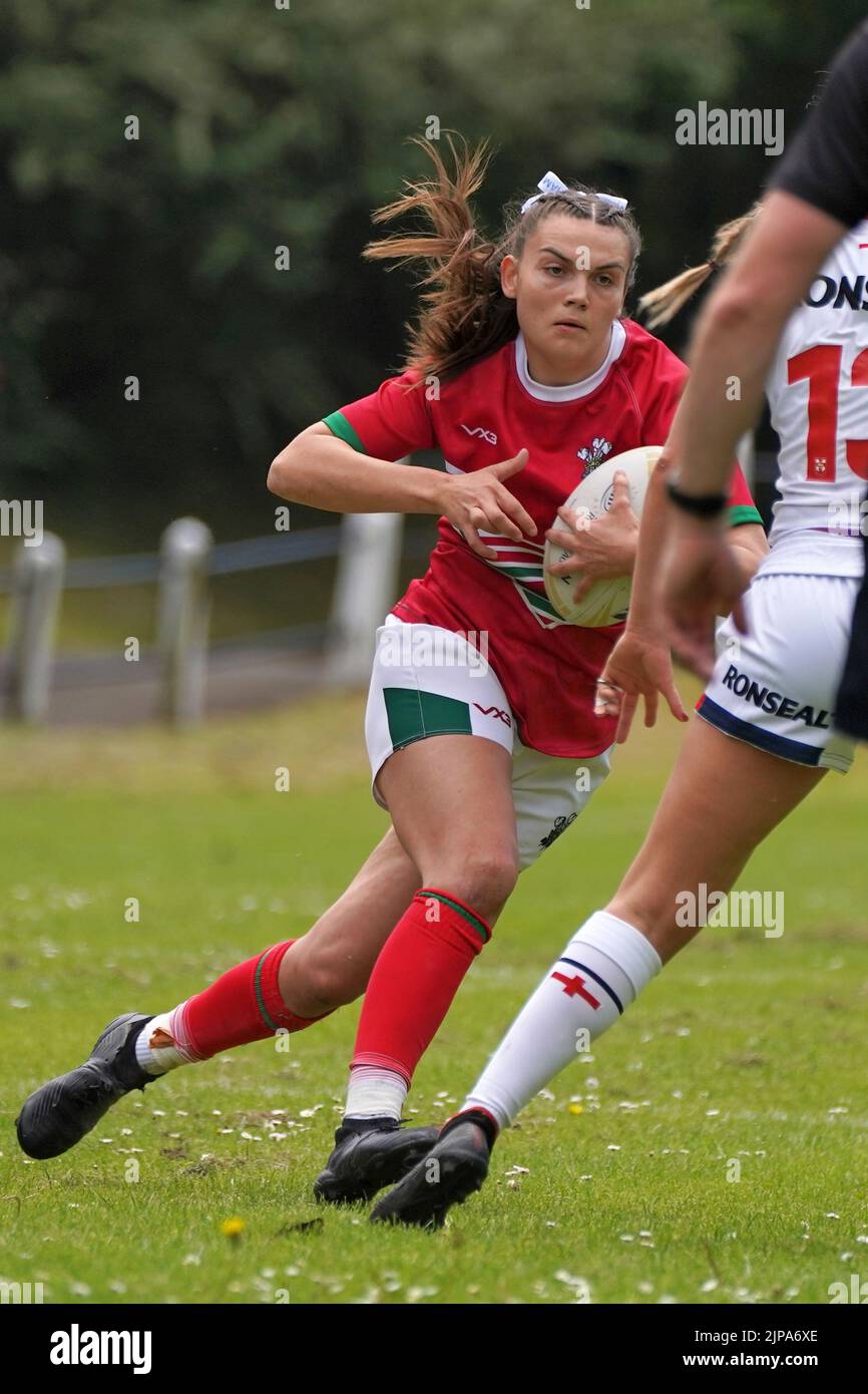 Wales Women's Rugby League / England Women Rugby League Banque D'Images