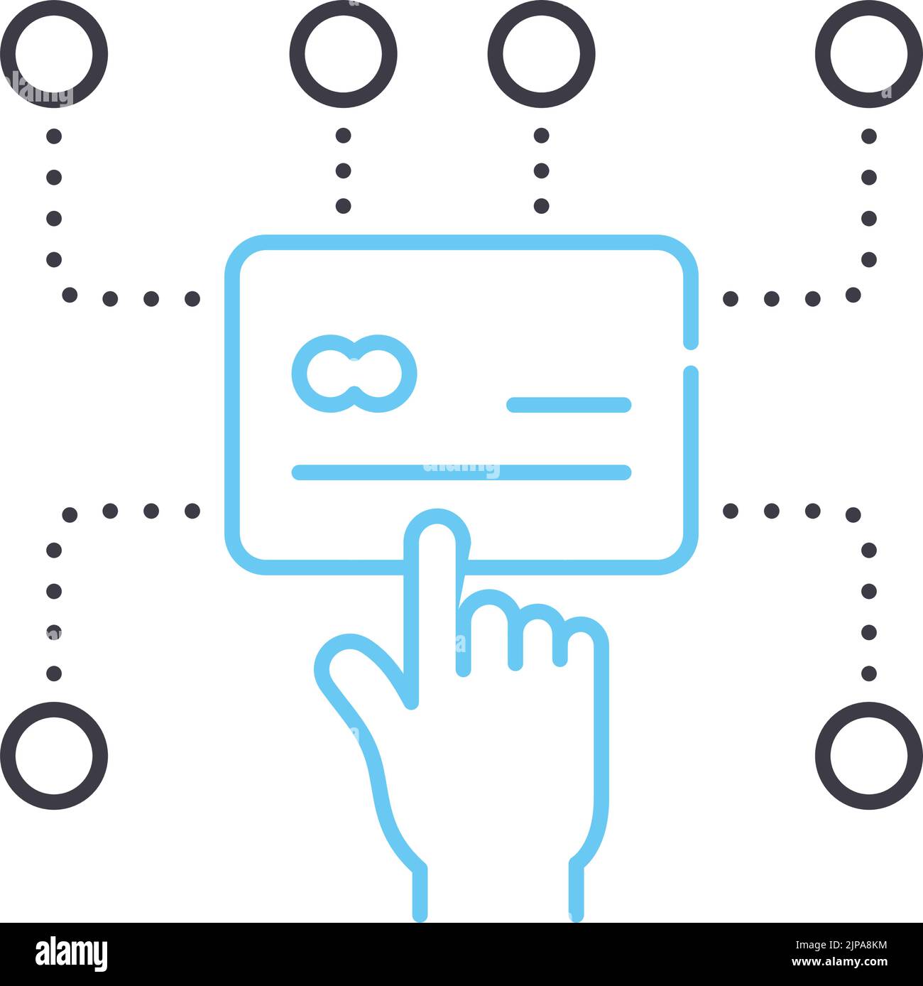 icône de ligne d'options de paiement, symbole de contour, illustration de vecteur, signe de concept Illustration de Vecteur