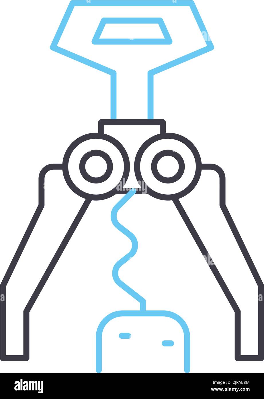 icône de ligne d'ouvre-vin, symbole de contour, illustration vectorielle, signe de concept Illustration de Vecteur