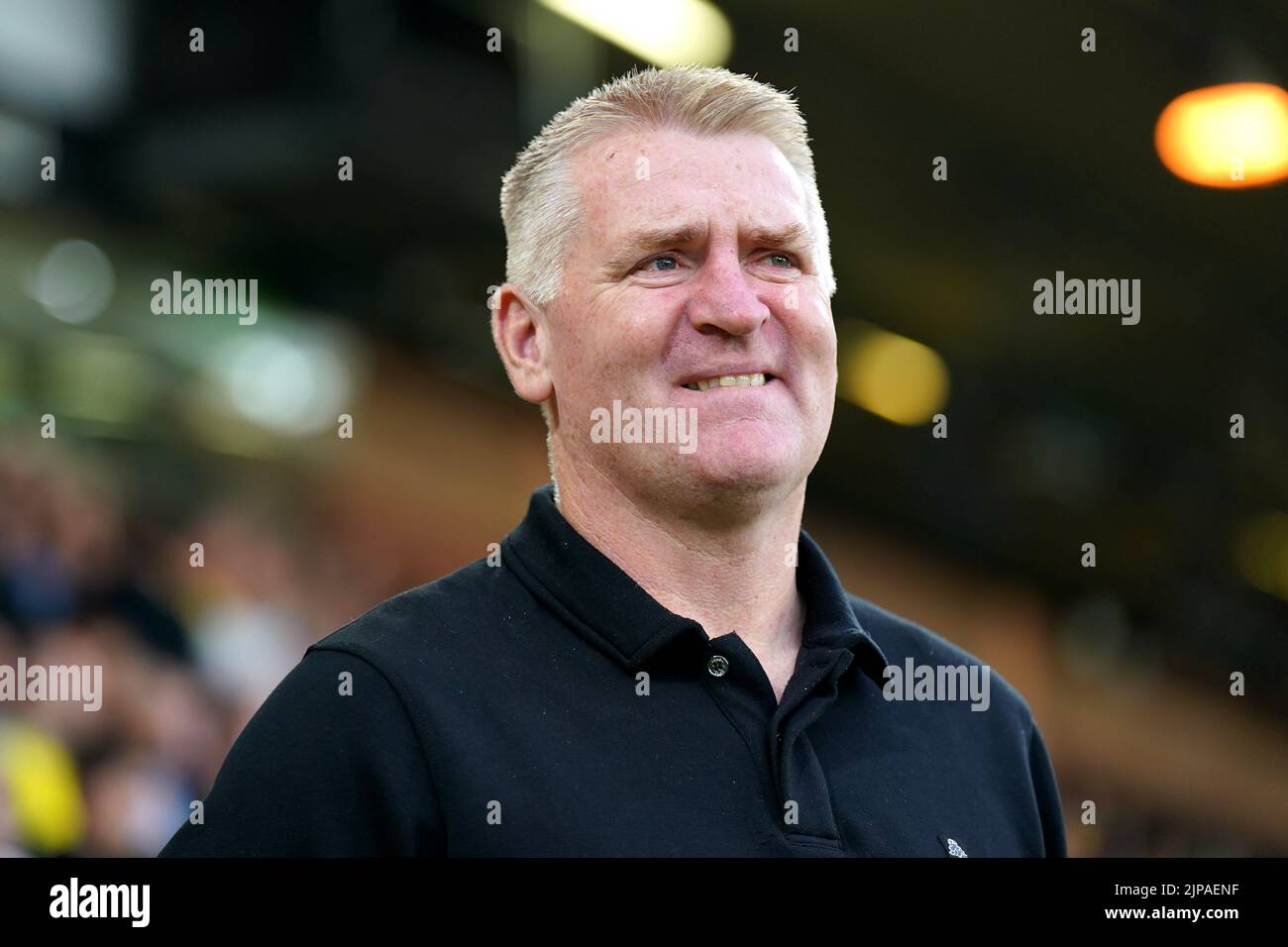 Dean Smith, directeur de la ville de Norwich, avant le match du championnat Sky Bet à Carrow Road, Norwich. Date de la photo: Mardi 16 août 2022. Banque D'Images