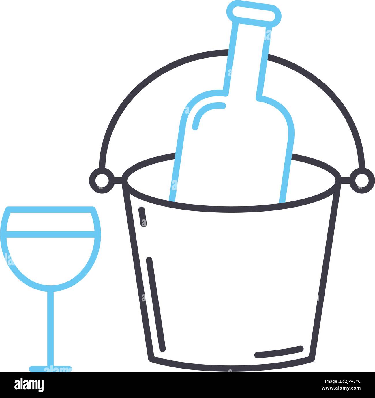 icône de la ligne de vin rouge, symbole de contour, illustration vectorielle, signe de concept Illustration de Vecteur