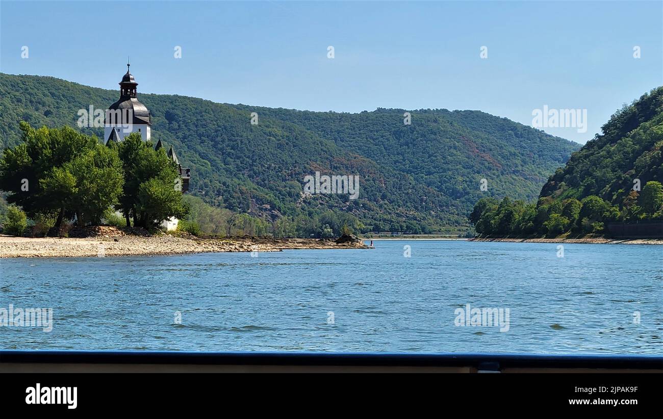 Rhin - les niveaux d'eau les plus bas de l'histoire Banque D'Images