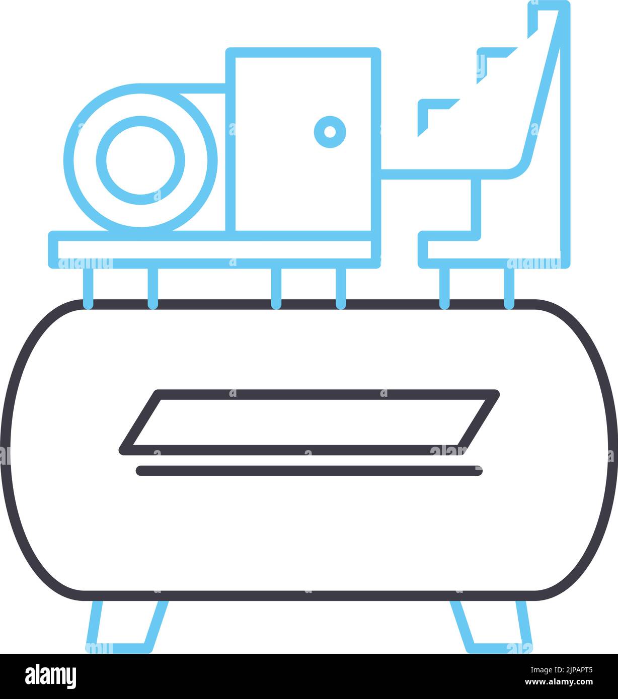 icône de ligne de compresseur d'air, symbole de contour, illustration vectorielle, signe de concept Illustration de Vecteur icône de ligne de compresseur d'air, symbole de contour, illustration vectorielle, signe de concept Illustration de Vecteur