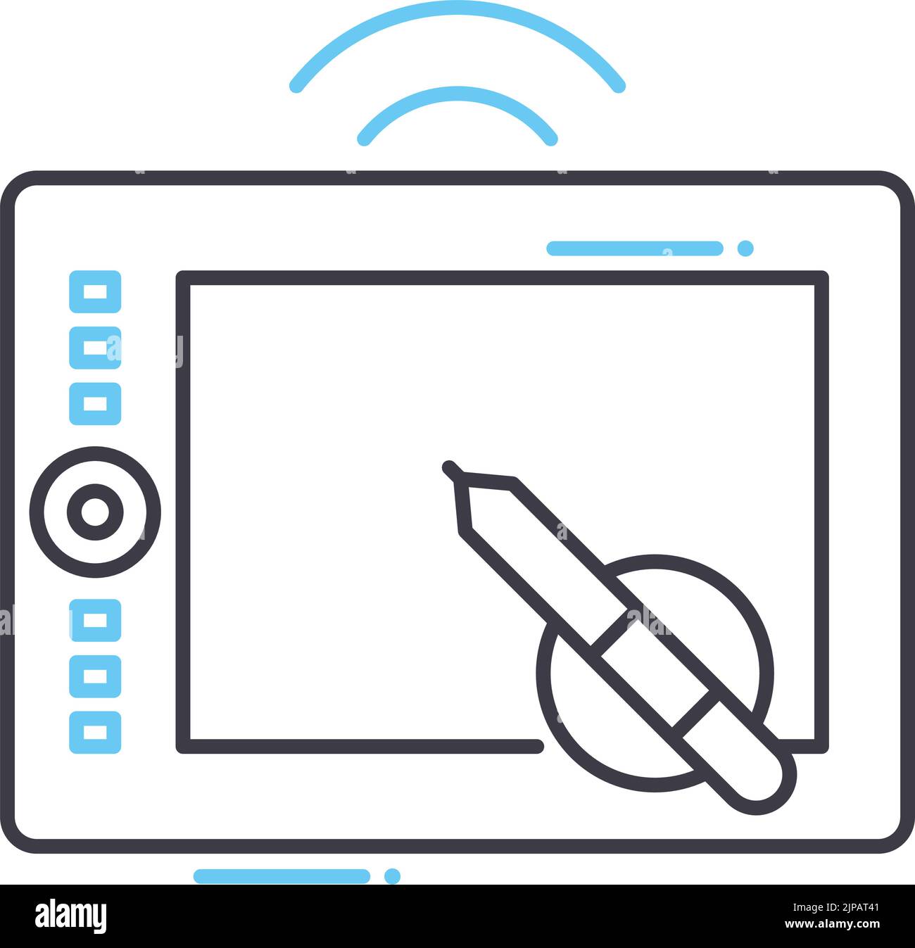 Tablette Dessin Travail Icône Vector Illustration Design Graphique