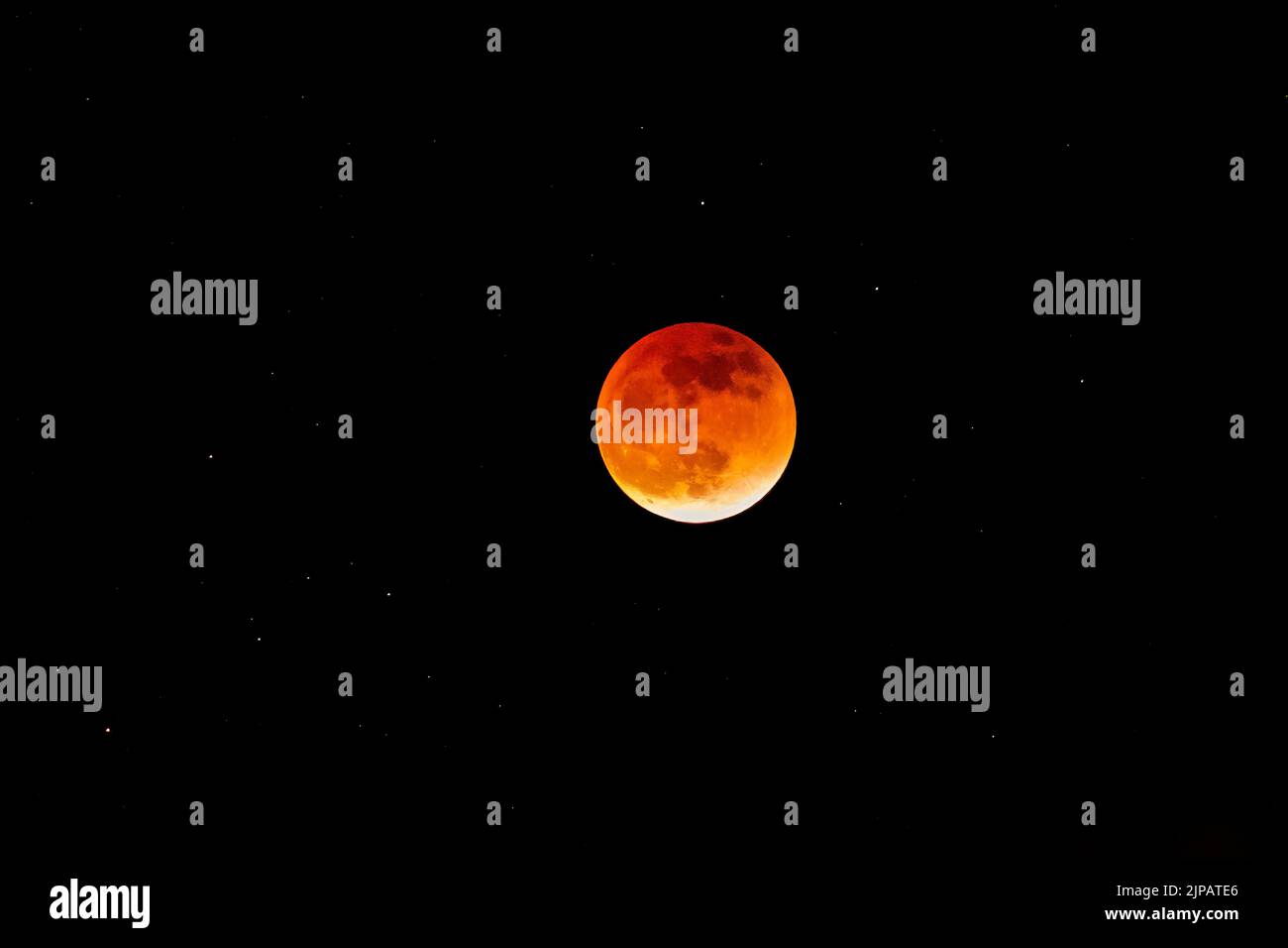 Éclipse lunaire de lune, 15 mai 2022 Banque D'Images