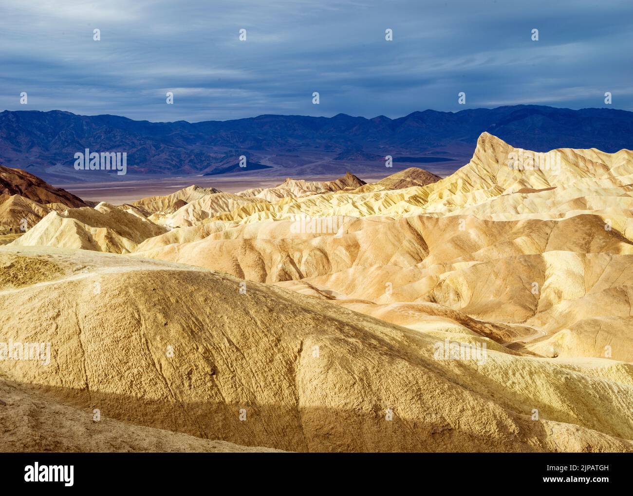 Zabriskie point, parc national de la Vallée de la mort, Californie, Amérique du Nord, États-Unis Banque D'Images