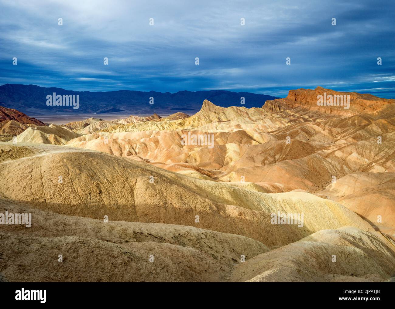 Zabriskie point, parc national de la Vallée de la mort, Californie, Amérique du Nord, États-Unis Banque D'Images