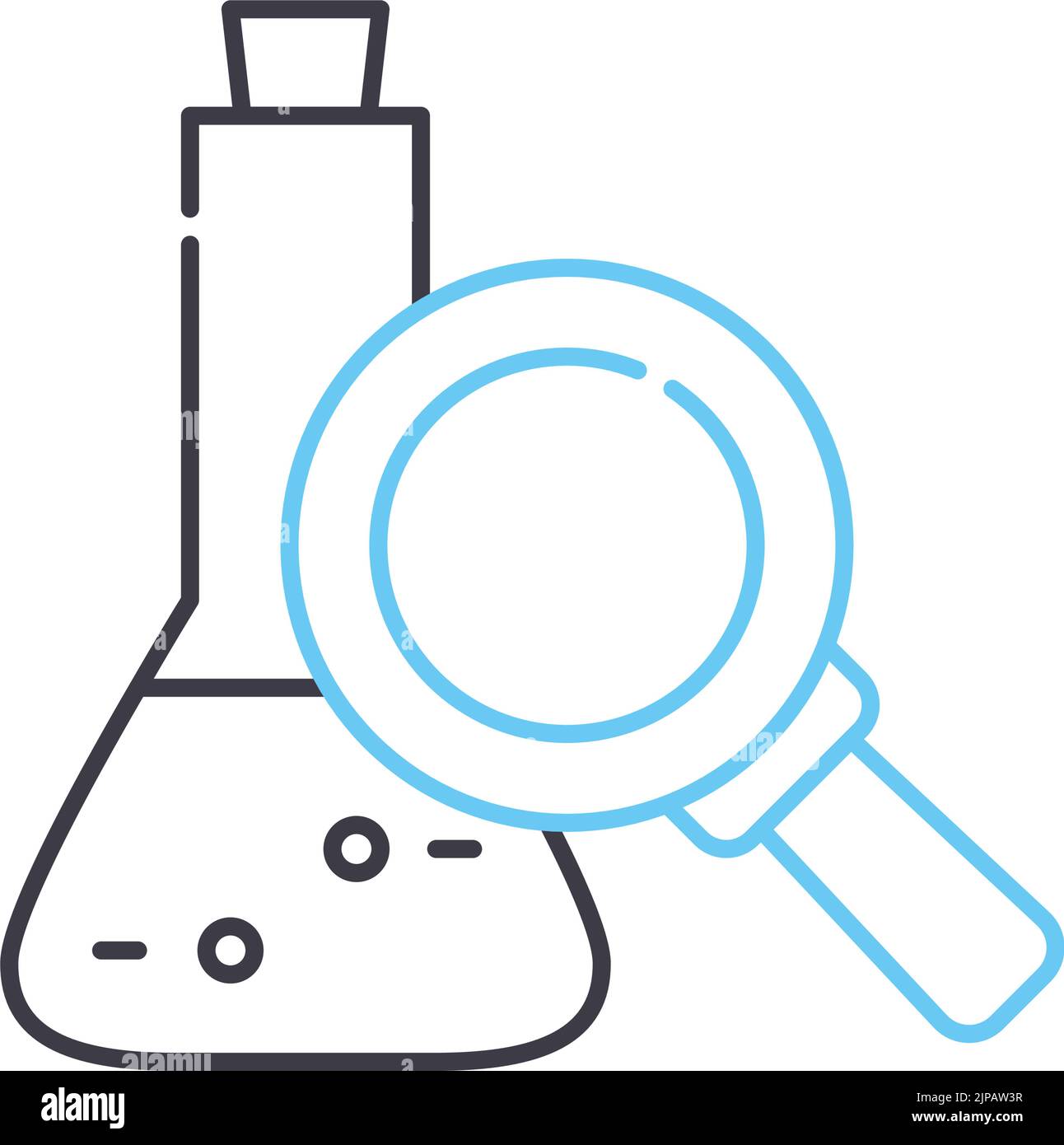 icône de ligne de laboratoire de recherche, symbole de contour, illustration vectorielle, signe de concept Illustration de Vecteur