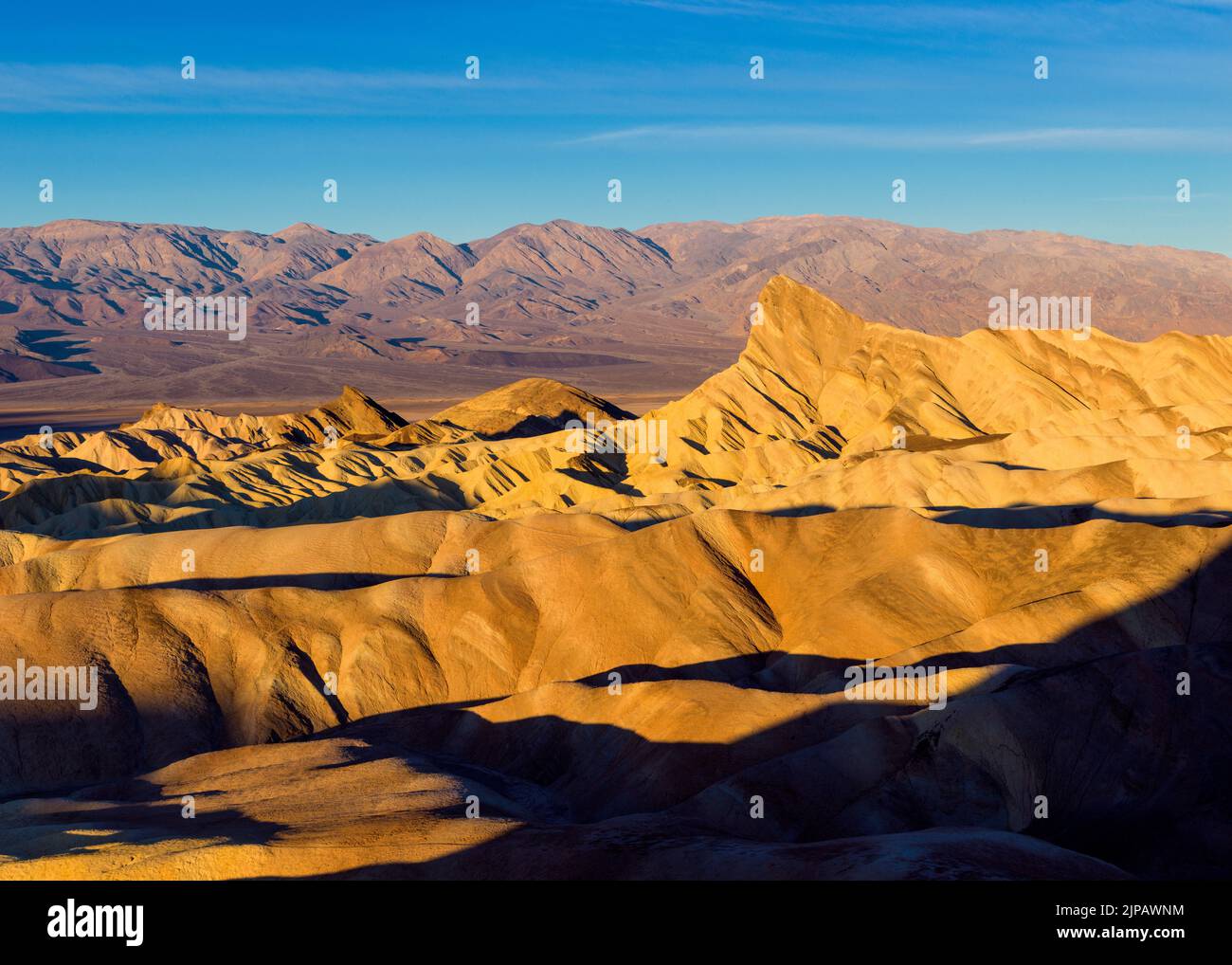 Lever du soleil matin, Zabriskie point, parc national de la Vallée de la mort, Californie, Amérique du Nord, États-Unis Banque D'Images