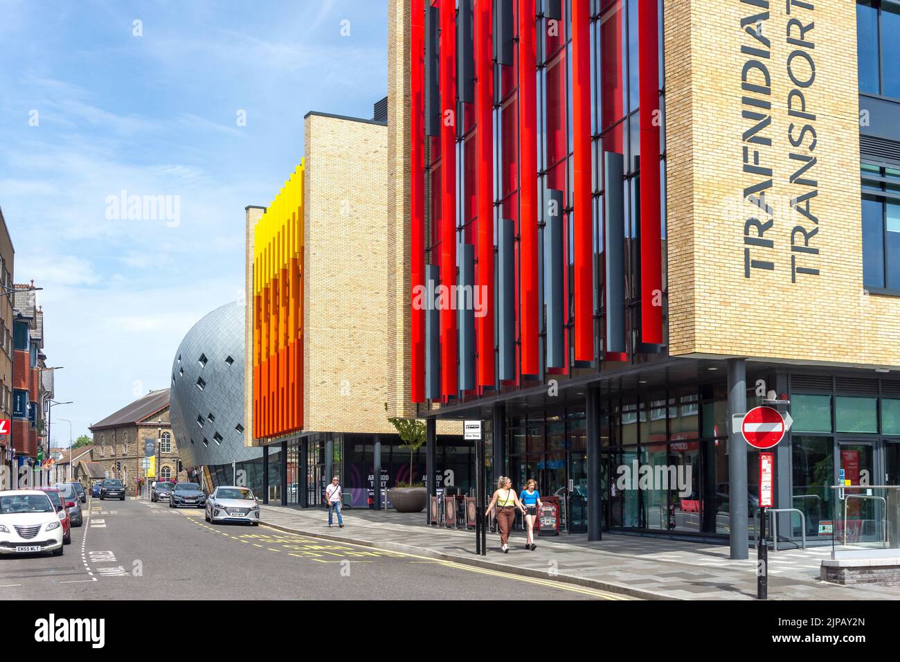 Transport pour le bâtiment du pays de Galles, Taff Street, Pontypridd, Rhondda Cynon Taf, pays de Galles (Cymru), Royaume-Uni Banque D'Images