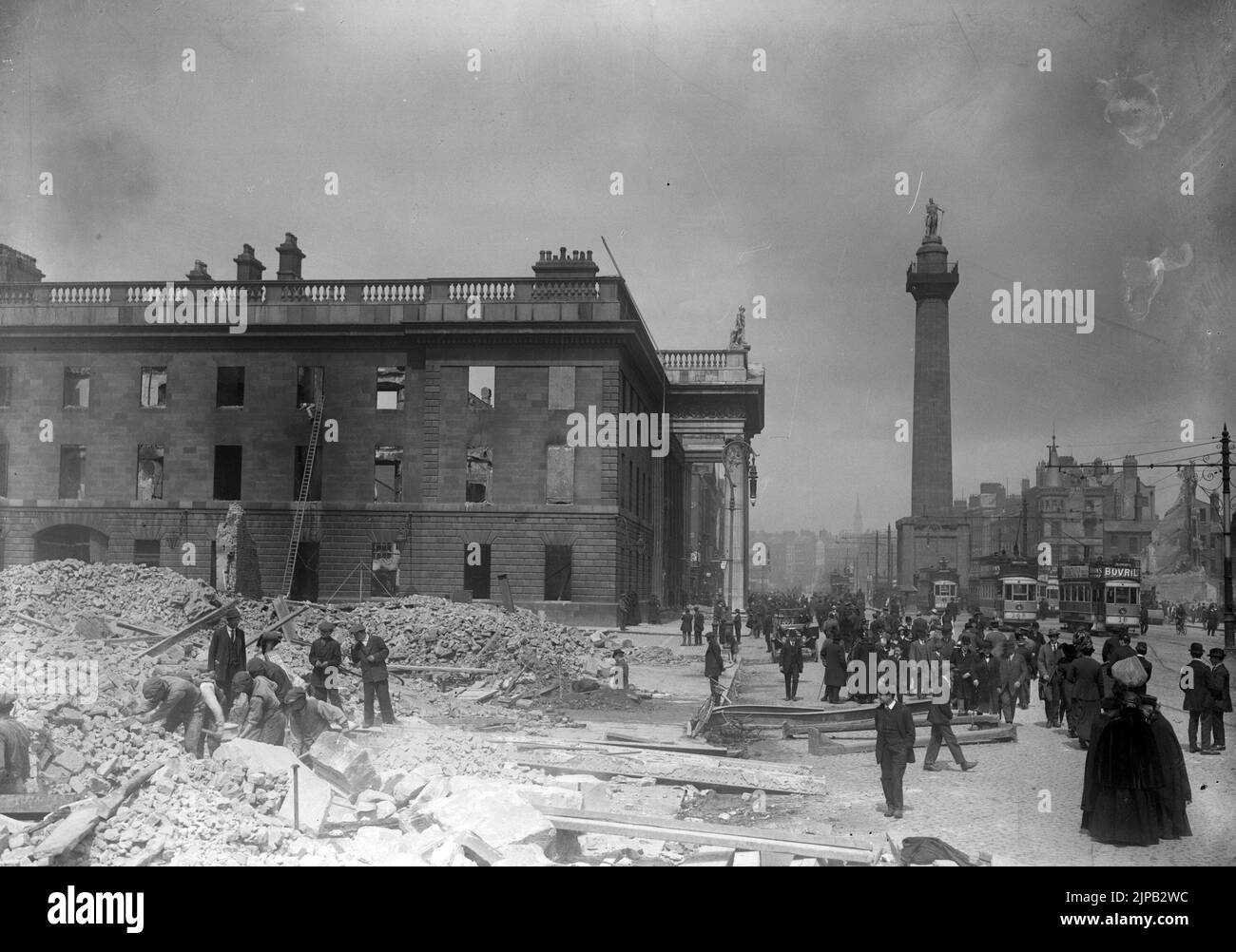 Bureau de poste de dublin Banque d'images noir et blanc - Alamy