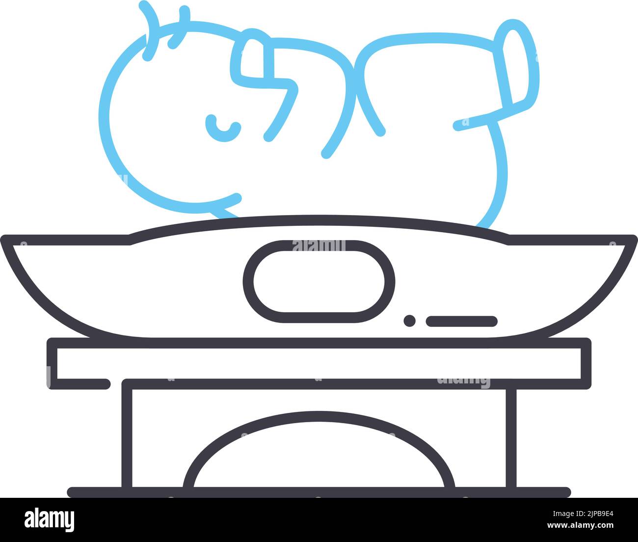 icône de ligne de pondération, symbole de contour, illustration vectorielle, signe de concept Illustration de Vecteur