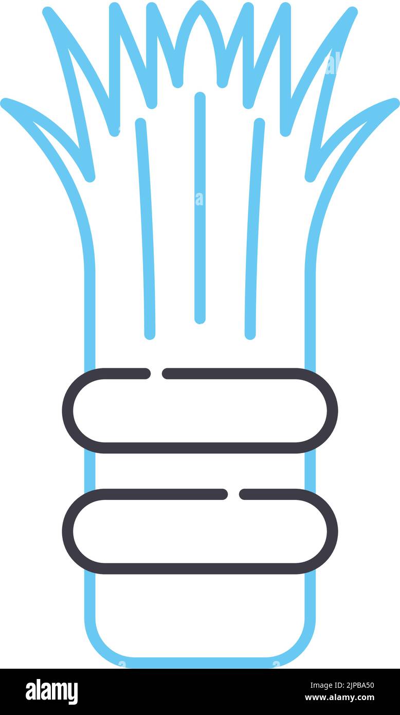 icône de ligne de foin, symbole de contour, illustration vectorielle, signe de concept Illustration de Vecteur
