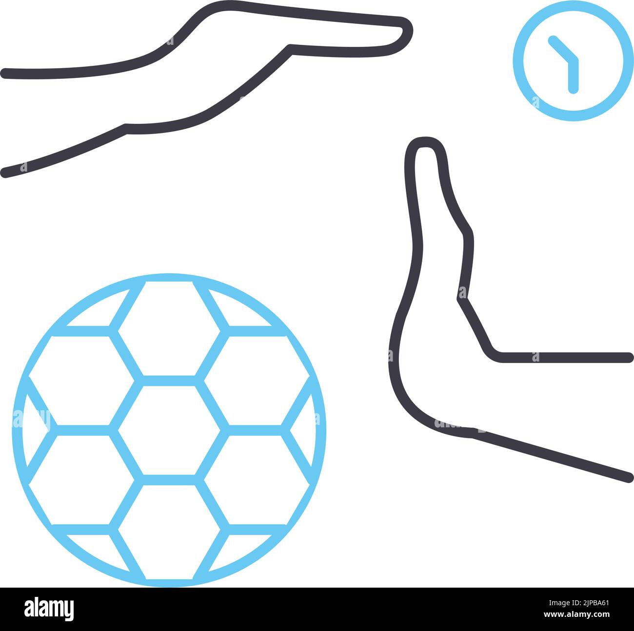 icône de ligne de temporisation, symbole de contour, illustration vectorielle, signe de concept Illustration de Vecteur