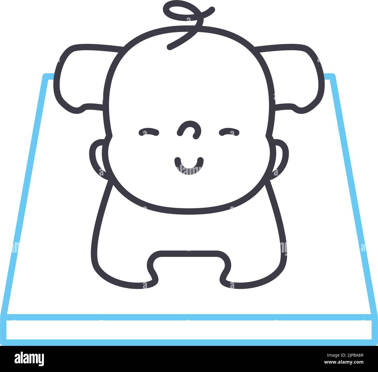 icône de ligne de caoutchouc, symbole de contour, illustration vectorielle, signe de concept Illustration de Vecteur