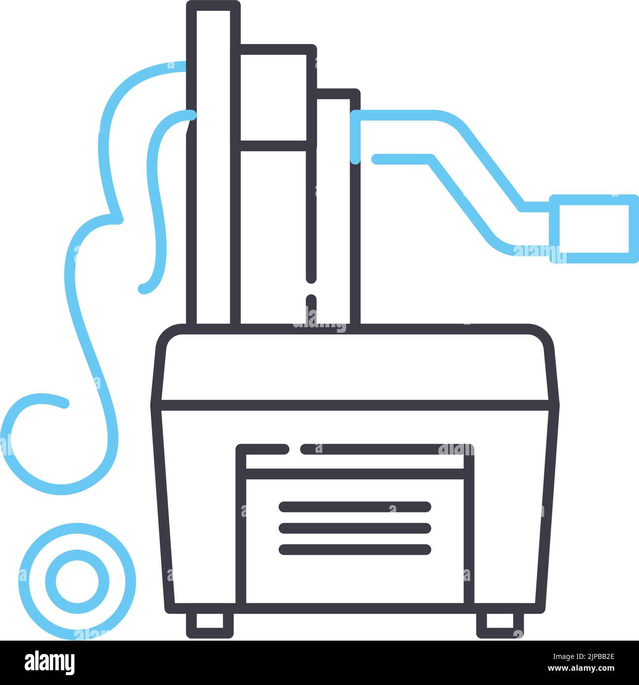 icône de ligne de suceur en spirale, symbole de contour, illustration vectorielle, signe de concept Illustration de Vecteur