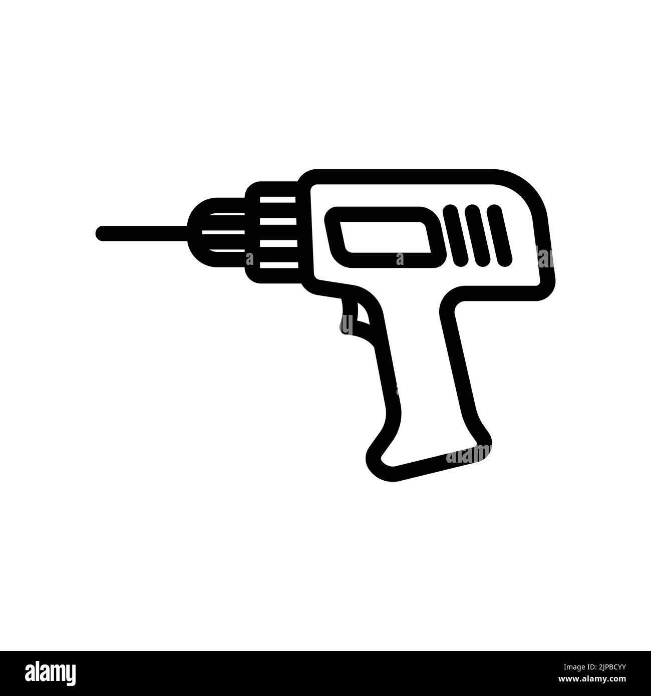 Icône de la machine de forage. Icône liée à la construction, à l'électronique, à la journée de main-d'œuvre. Style d'icône de ligne. Conception simple modifiable Illustration de Vecteur