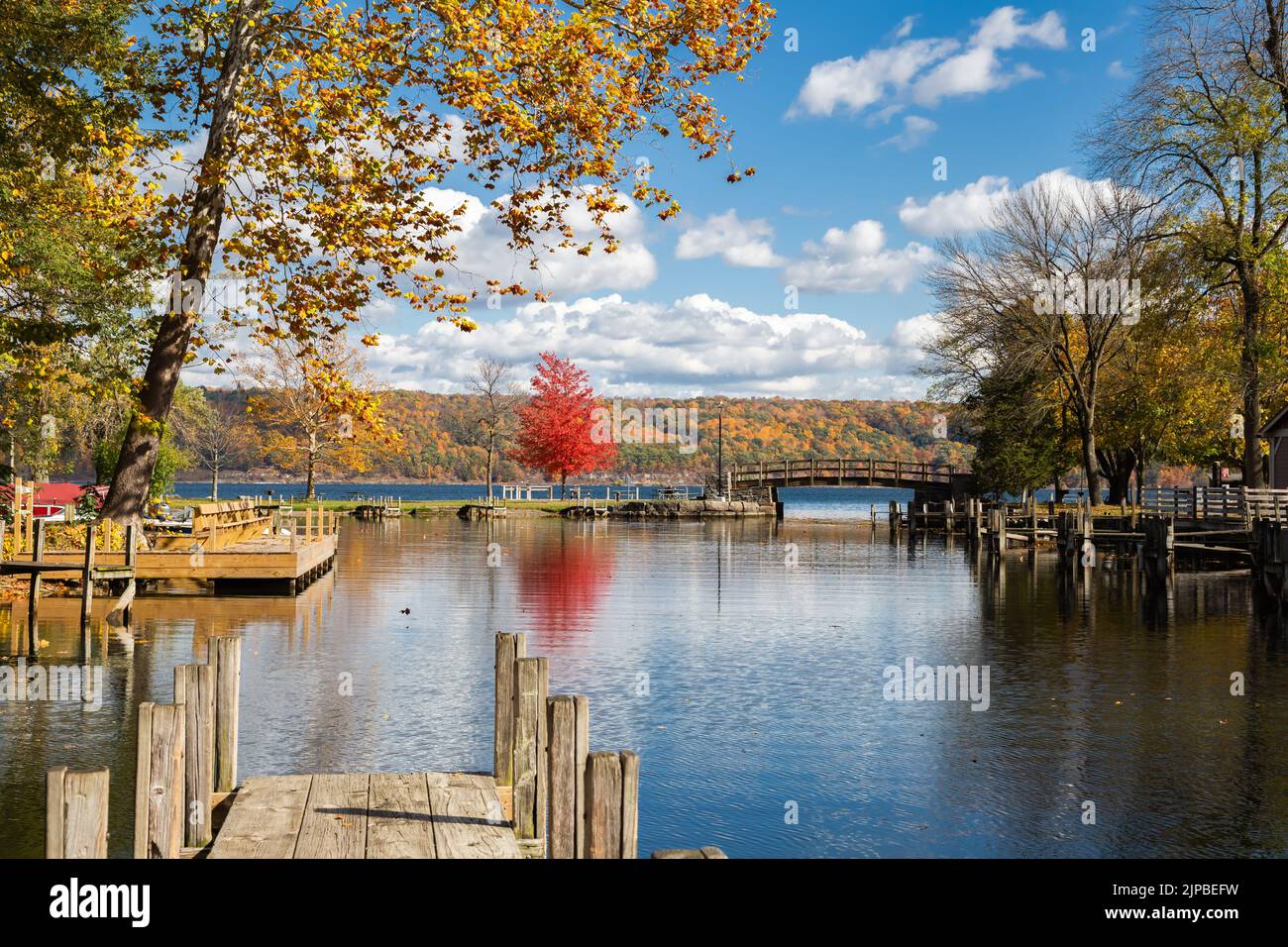 Le parc national de Taughannock Falls est situé à Ulysses, NY, dans la région de Finger Lakes, dans le centre de New York Banque D'Images