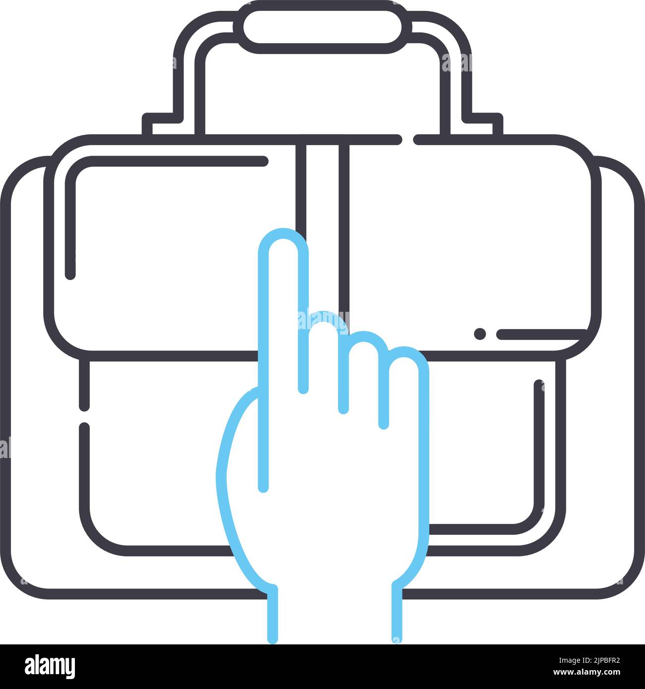 icône de ligne du demandeur d'emploi, symbole de contour, illustration vectorielle, signe de concept Illustration de Vecteur