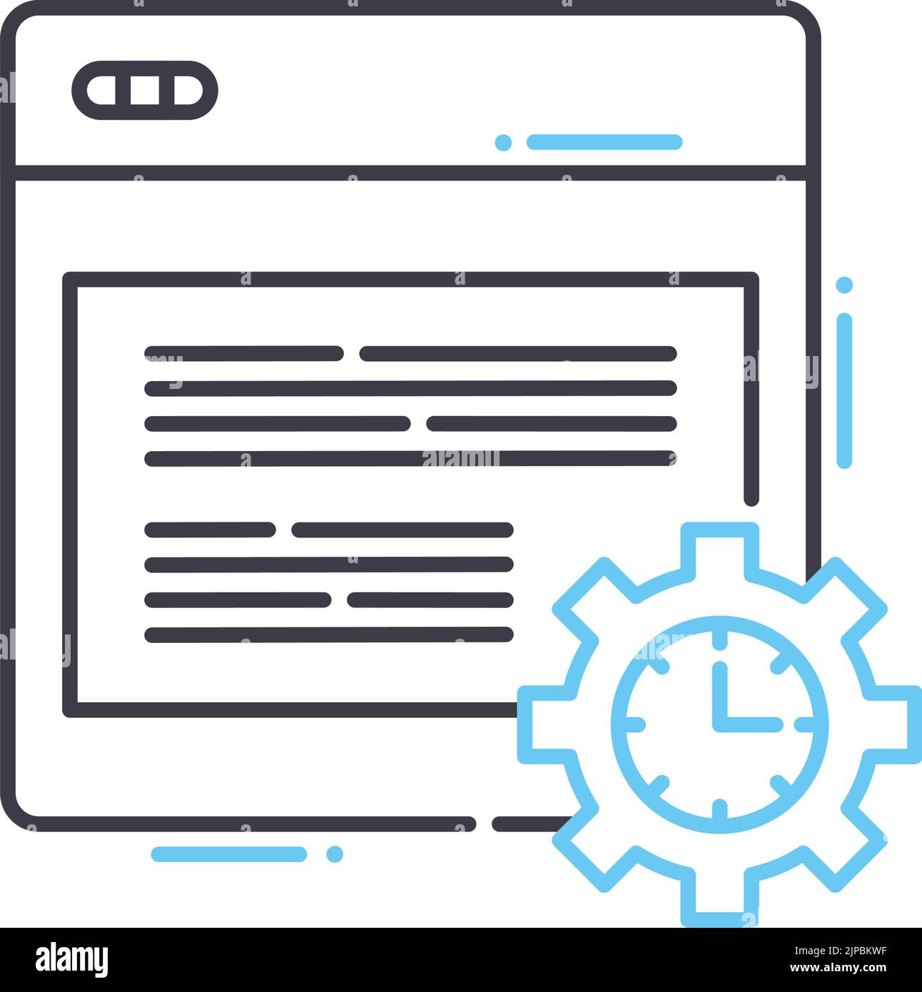 icône de ligne d'optimisation, symbole de contour, illustration vectorielle, signe de concept Illustration de Vecteur