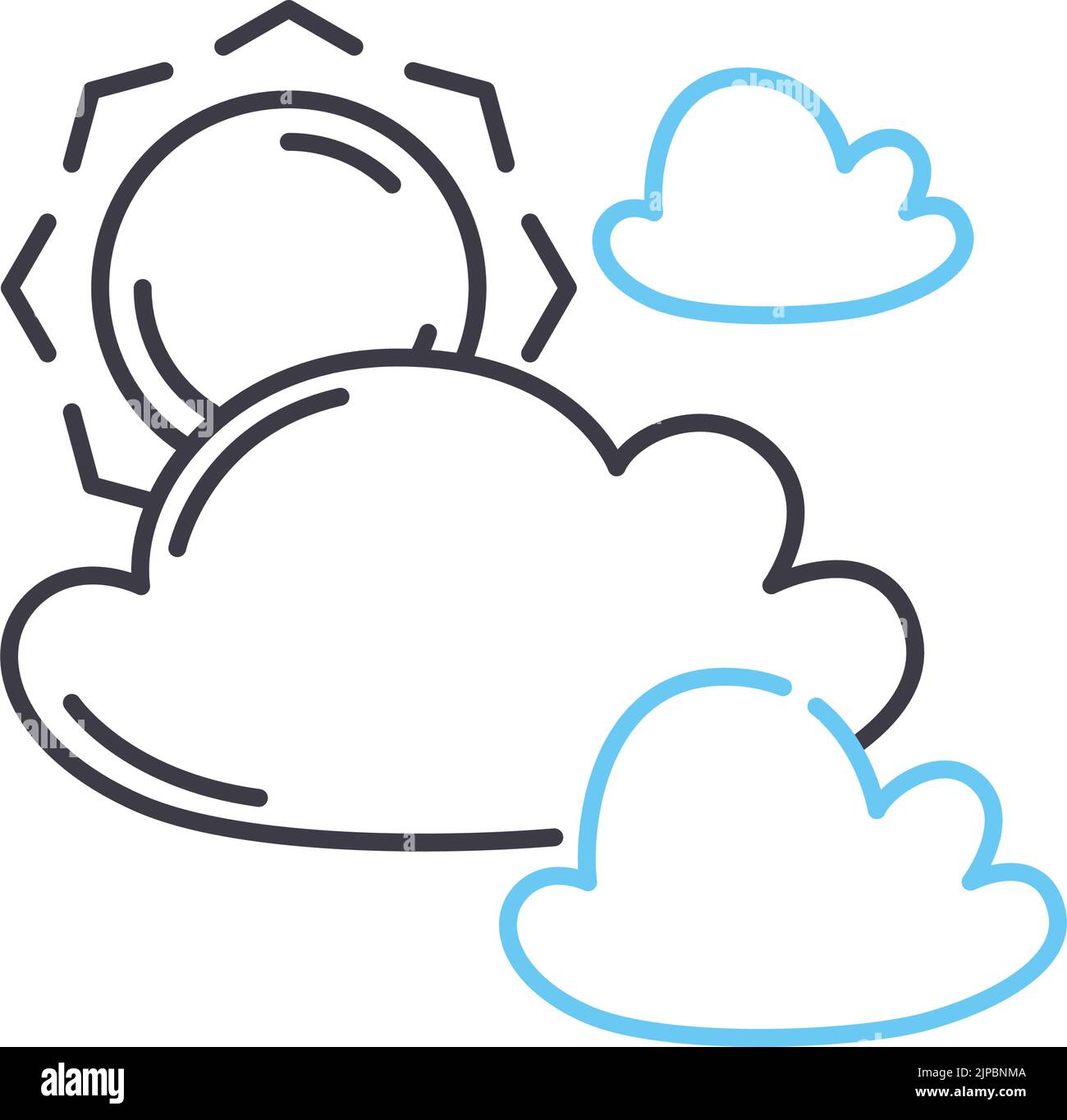 icône de ligne surmoulée, symbole de contour, illustration vectorielle, signe de concept Illustration de Vecteur