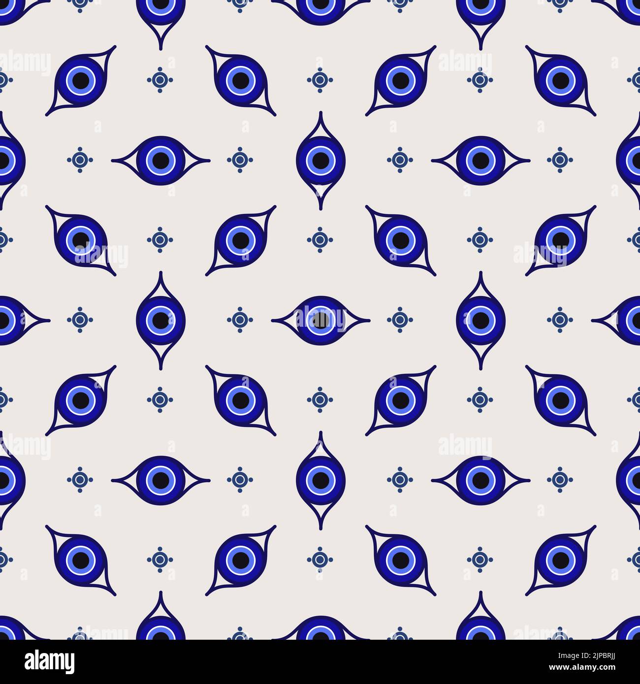 Schéma ethnique de l'œil du mal. Amulette bleu grec mystique. Imprimé turc traditionnel. Symbole de protection. Arrière-plan vectoriel transparent. Illustration de Vecteur