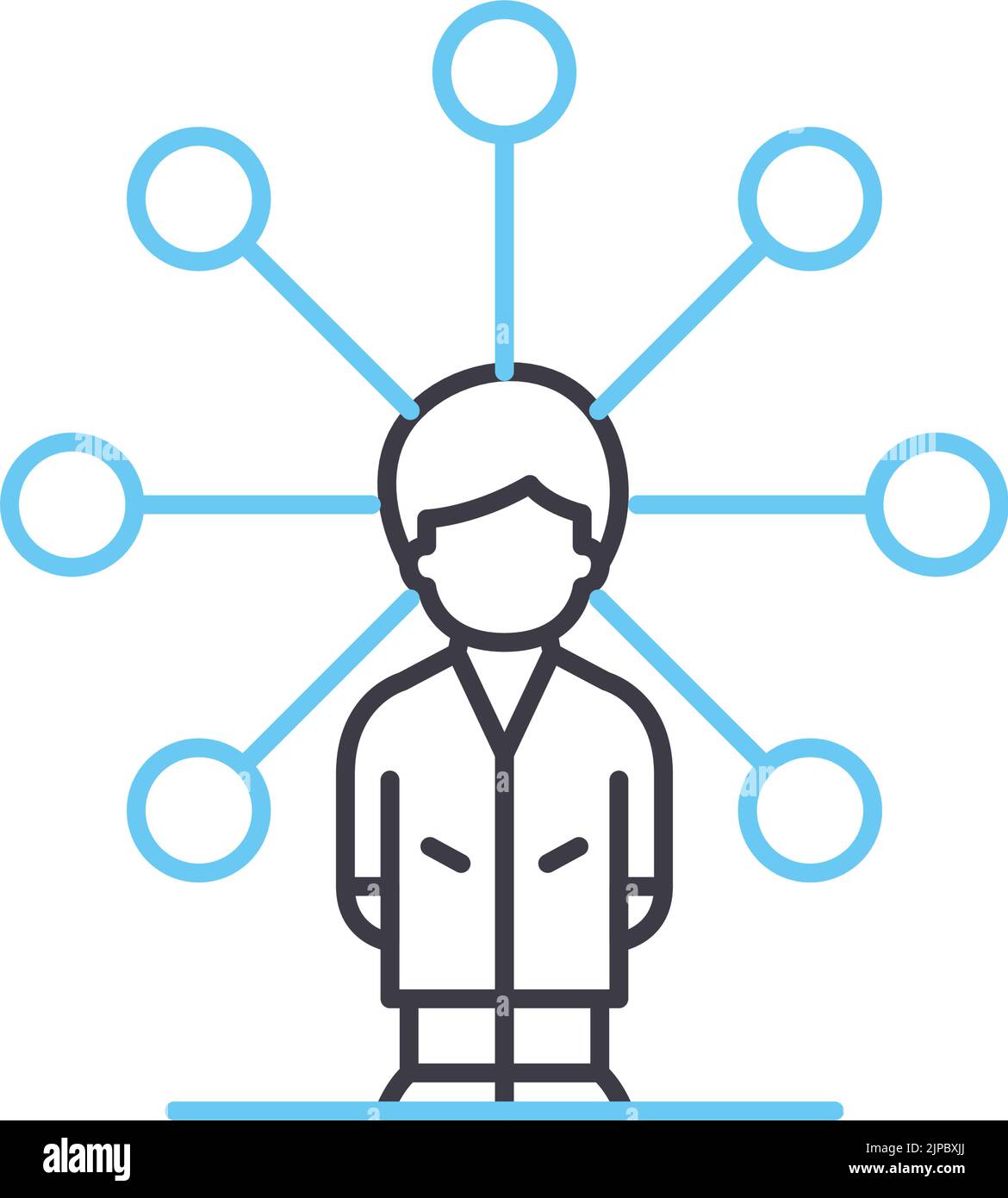 gamme d'options icône de ligne, symbole de contour, illustration de vecteur, signe de concept Illustration de Vecteur