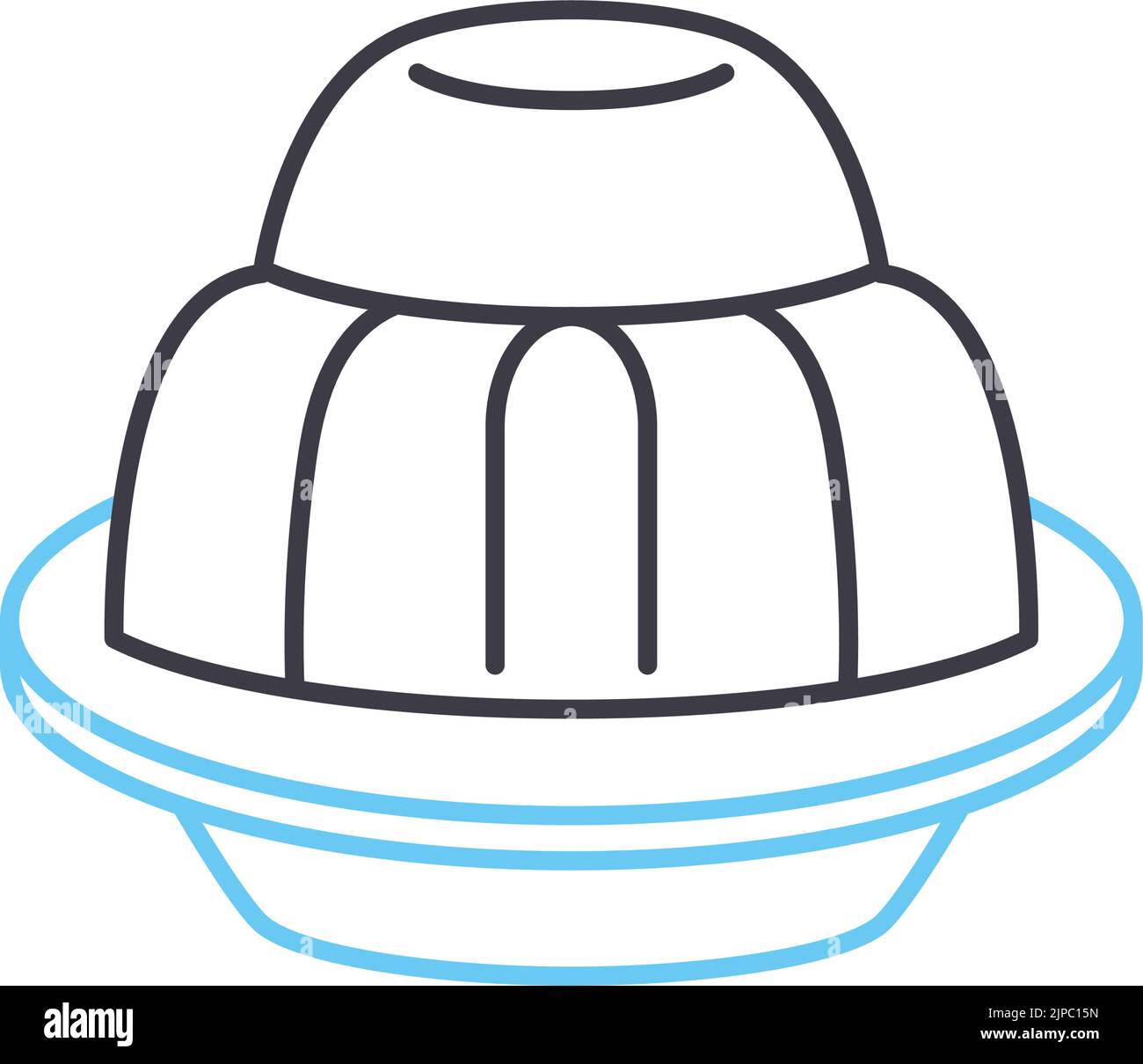 icône de ligne de pudding, symbole de contour, illustration vectorielle, signe de concept Illustration de Vecteur