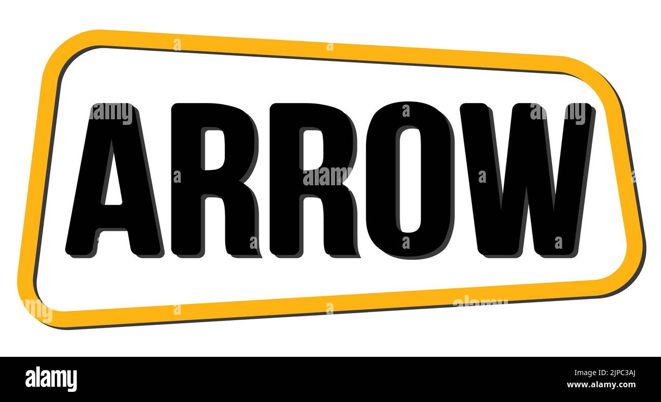 TEXTE EN FLÈCHE inscrit sur le signe du trapèze jaune-noir. Banque D'Images