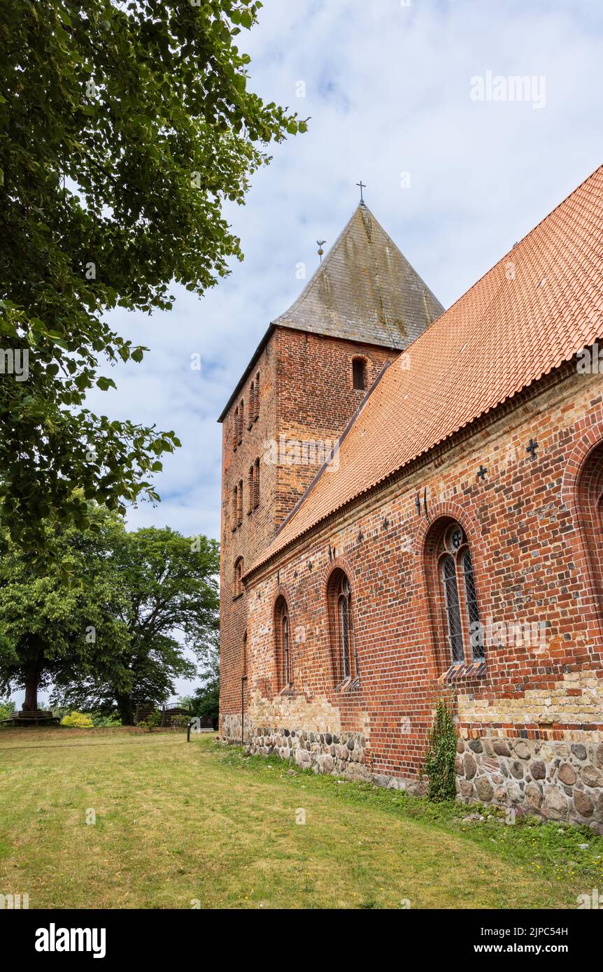 Église de Schlagsdorf en Mecklembourg-Poméranie-Occidentale en Allemagne à la frontière entre l'ancienne Allemagne de l'est et l'Allemagne de l'Ouest pendant la guerre froide Banque D'Images