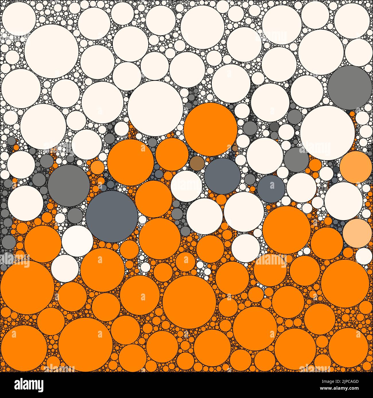 Les cercles de couleur décoratifs abstraits de différentes tailles et couleurs sont placés de façon aléatoire dans l'arrière-plan du motif de forme ronde Banque D'Images