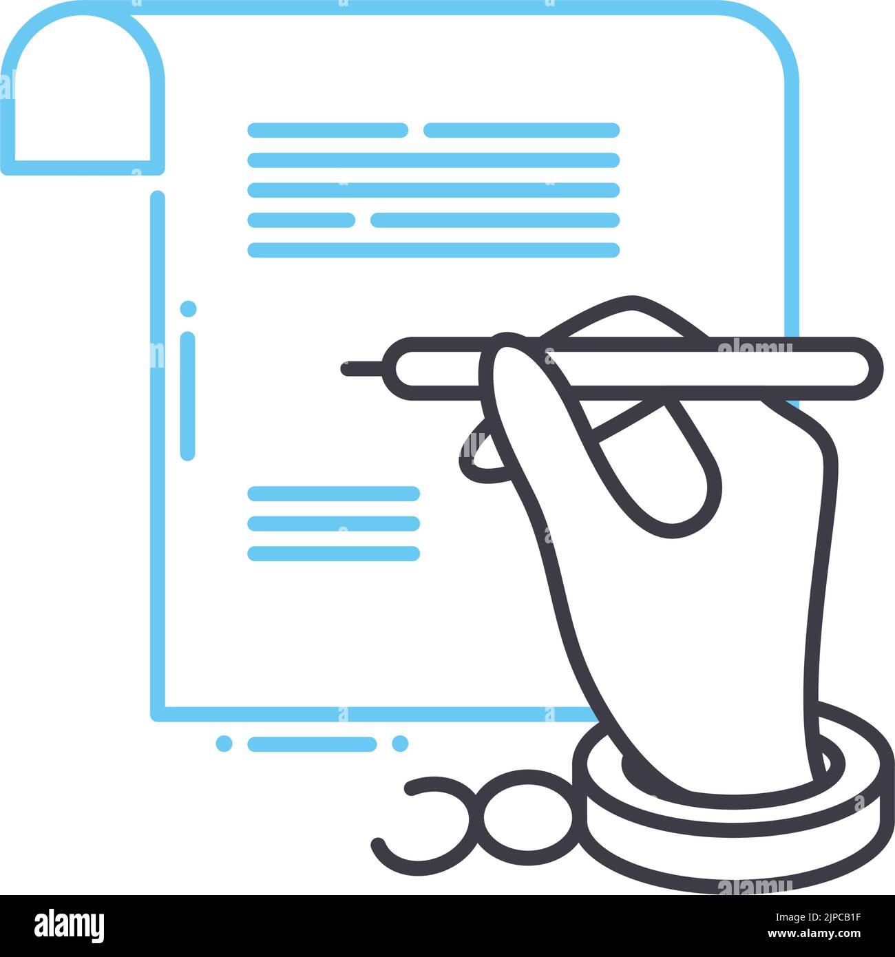 liberté d'icône de ligne de presse, symbole de contour, illustration vectorielle, signe de concept Illustration de Vecteur