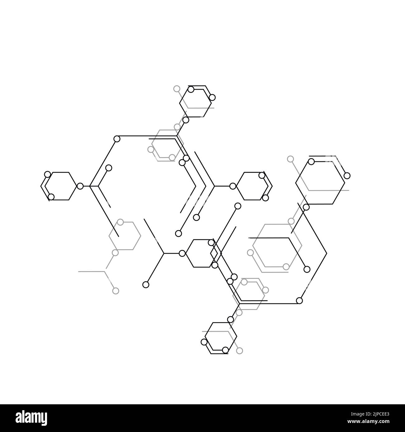Structure moléculaire. Icône d'illustration vectorielle. Elément de conception. Biologie de base Illustration de Vecteur