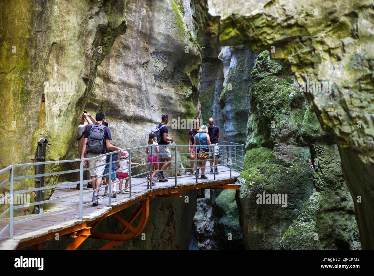 Gorges du fier ravin près d'Annecy/Alpes françaises Banque D'Images