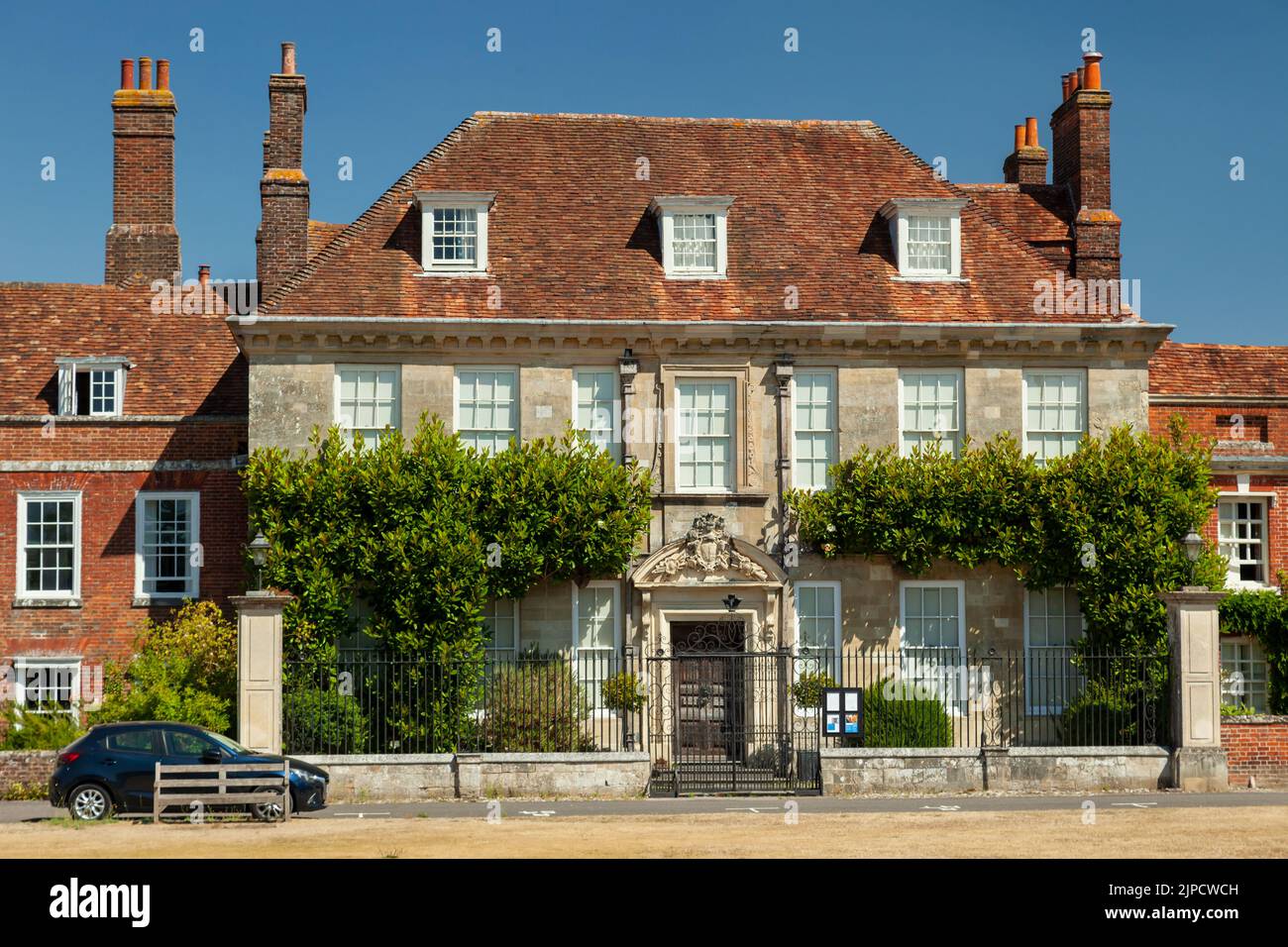 Été midi à Mompesson House à Salisbury, Wiltshire. Banque D'Images