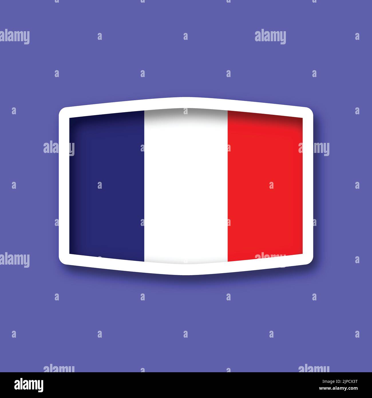 Une illustration du drapeau français Illustration de Vecteur