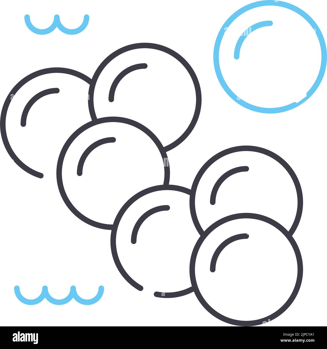 icône de la ligne de poisson roe, symbole de contour, illustration vectorielle, signe de concept Illustration de Vecteur