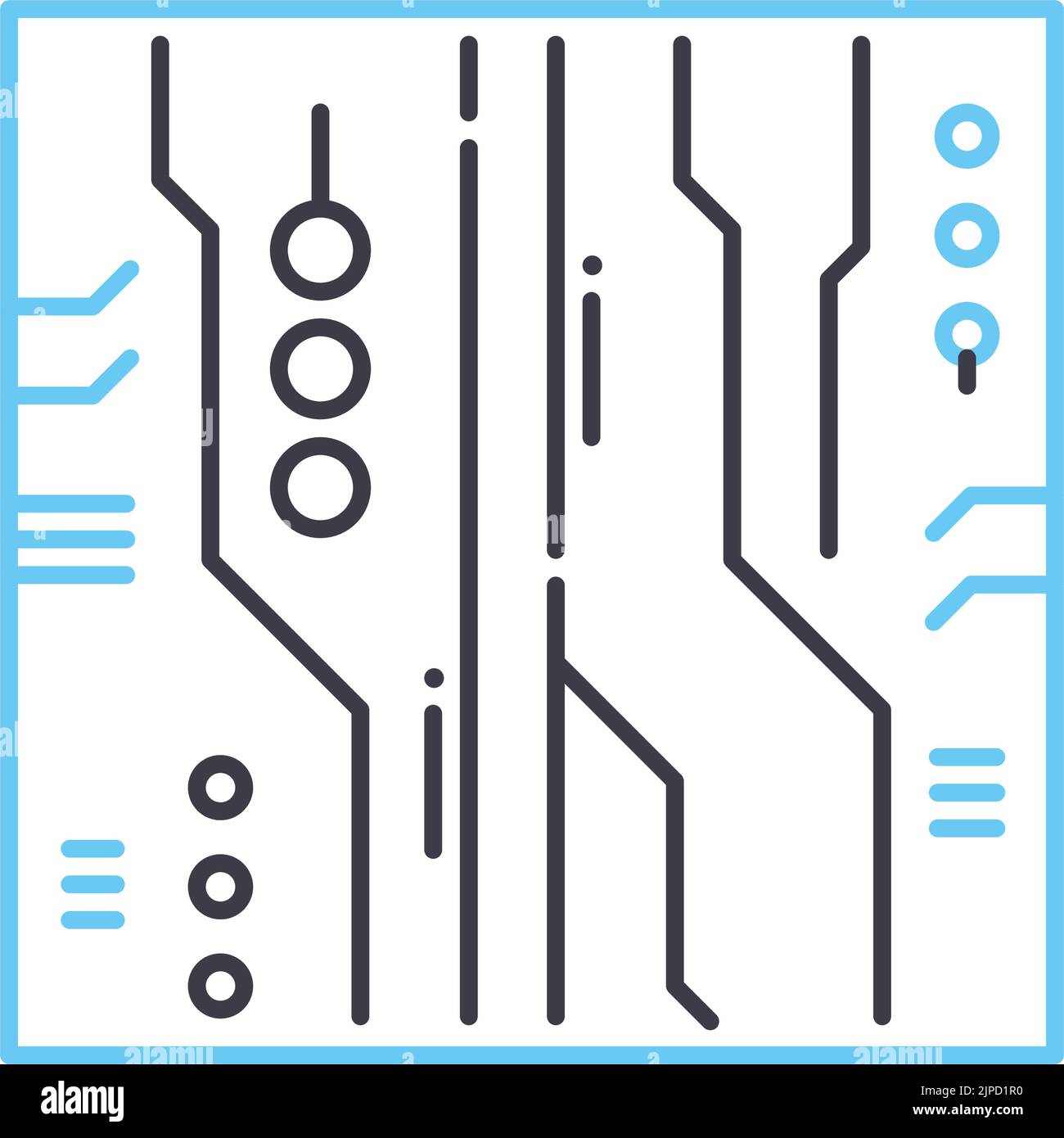 icône de ligne de matériaux futurs, symbole de contour, illustration vectorielle, signe de concept Illustration de Vecteur