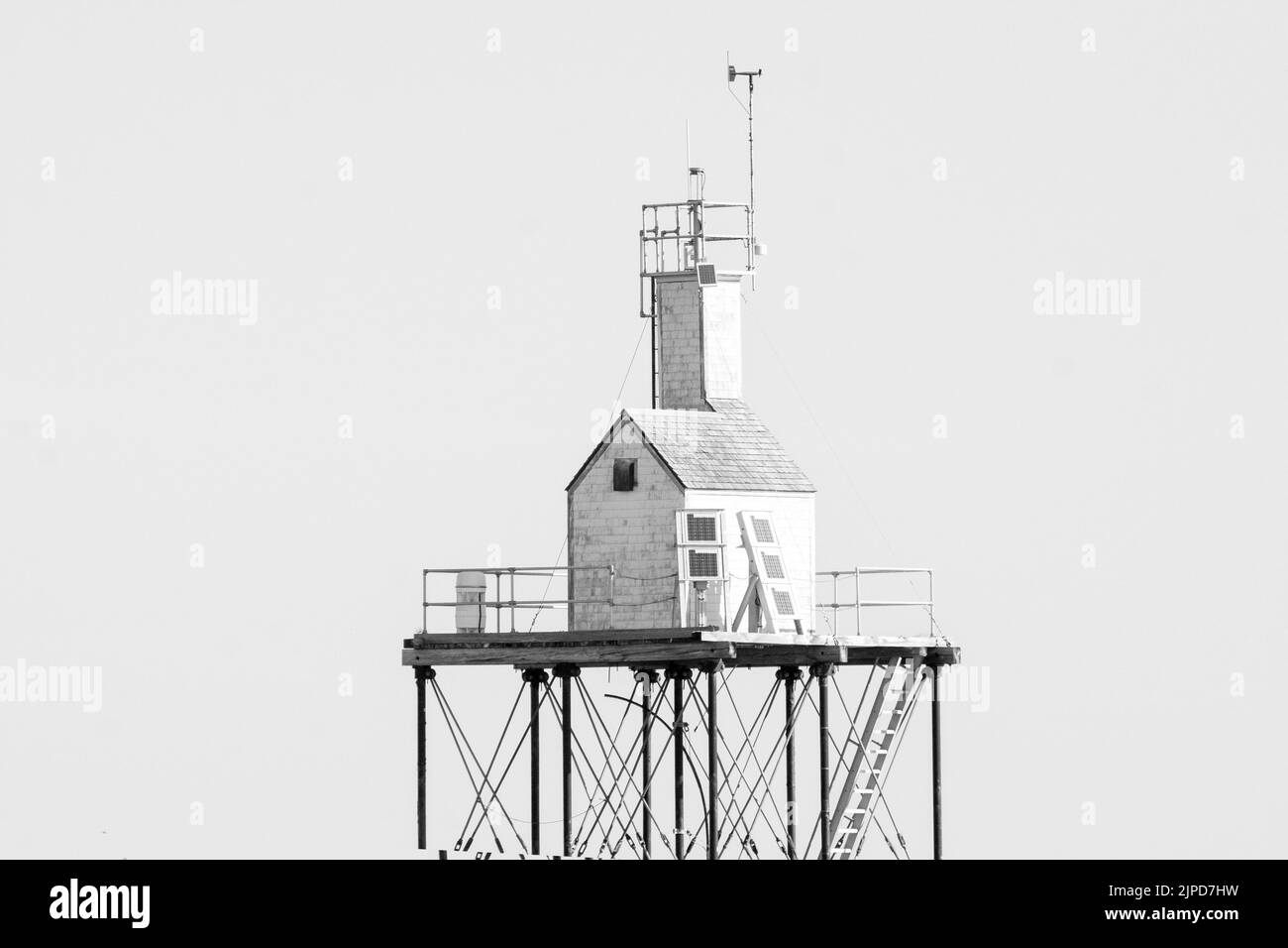 La structure de Eastern point, à Gloucester, est située à la fin du brise-lames. Banque D'Images