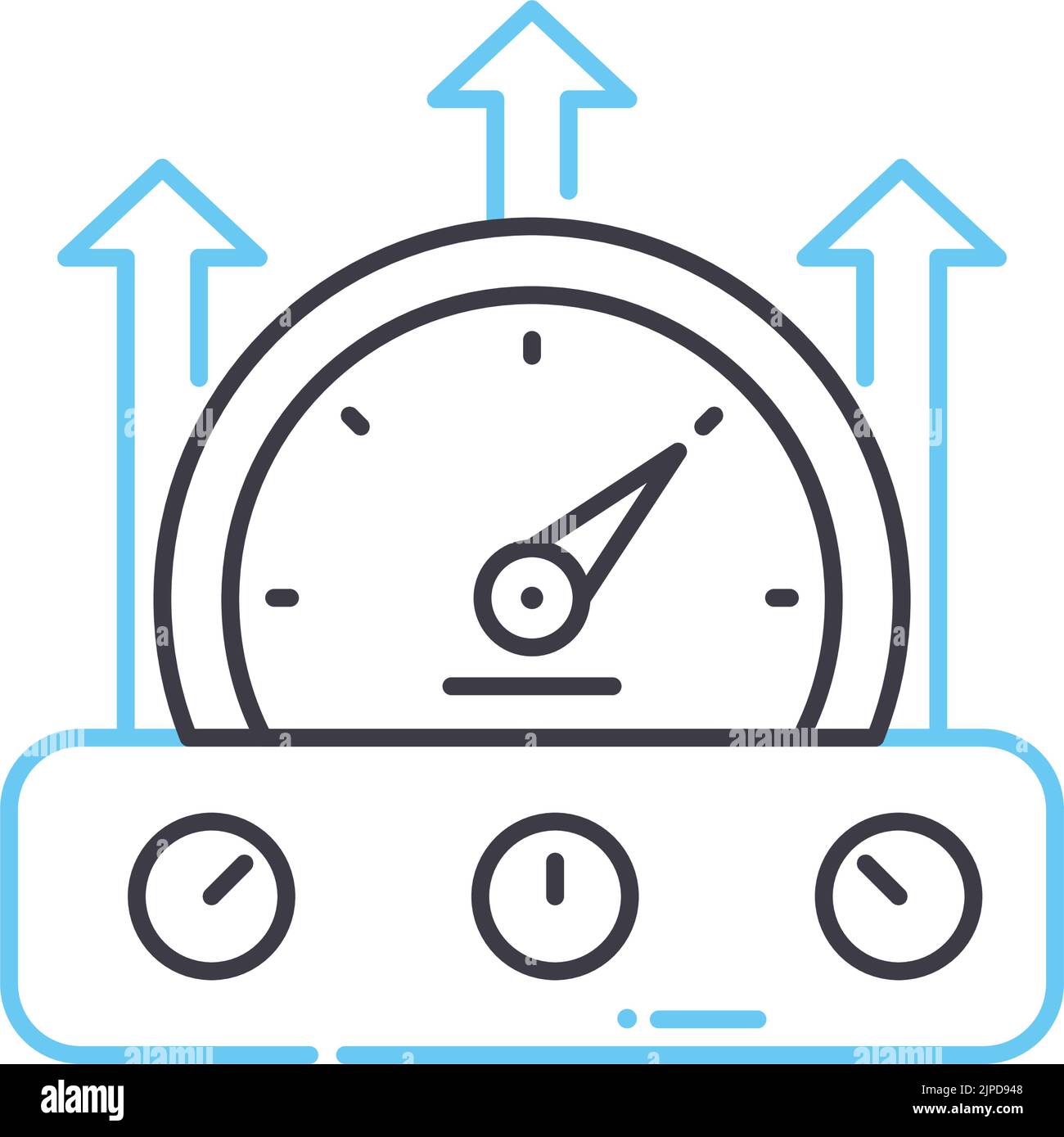 icône de ligne de prêts à grande vitesse, symbole de contour, illustration de vecteur, signe de concept Illustration de Vecteur