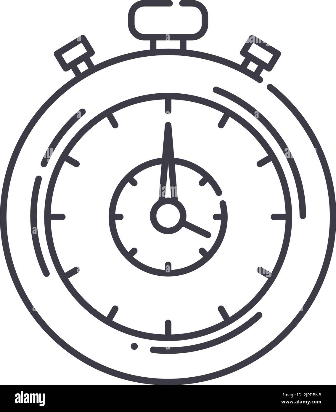 icône de ligne de chronomètre, symbole de contour, illustration vectorielle, signe de concept Illustration de Vecteur