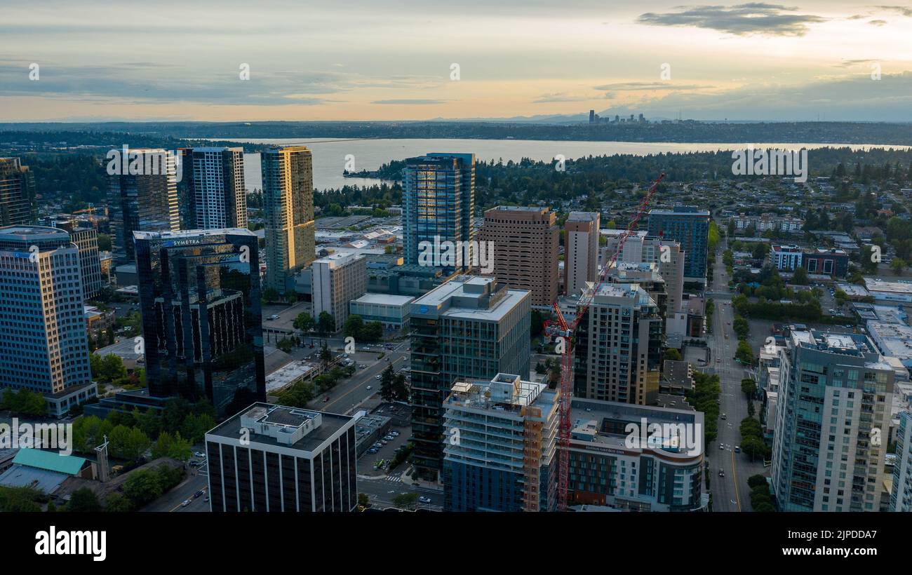 Bellevue est une ville du Nord-Ouest du Pacifique Banque D'Images