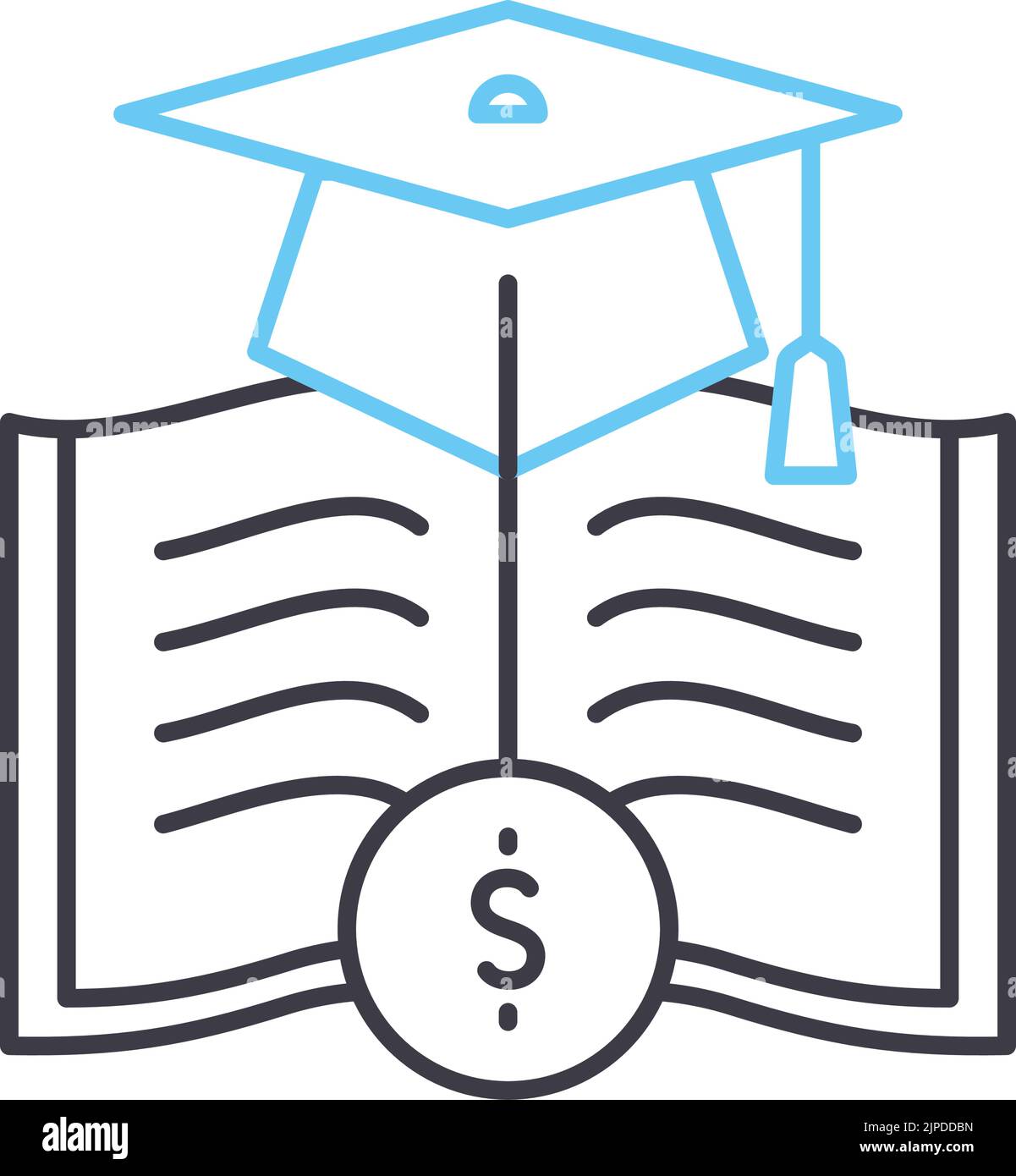 icône de ligne d'auto-éducation, symbole de contour, illustration vectorielle, signe de concept Illustration de Vecteur