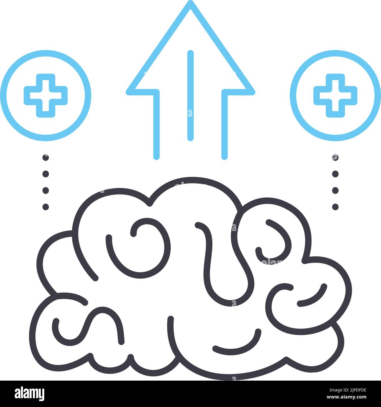 icône de ligne de développement de compétences, symbole de contour, illustration vectorielle, signe de concept Illustration de Vecteur