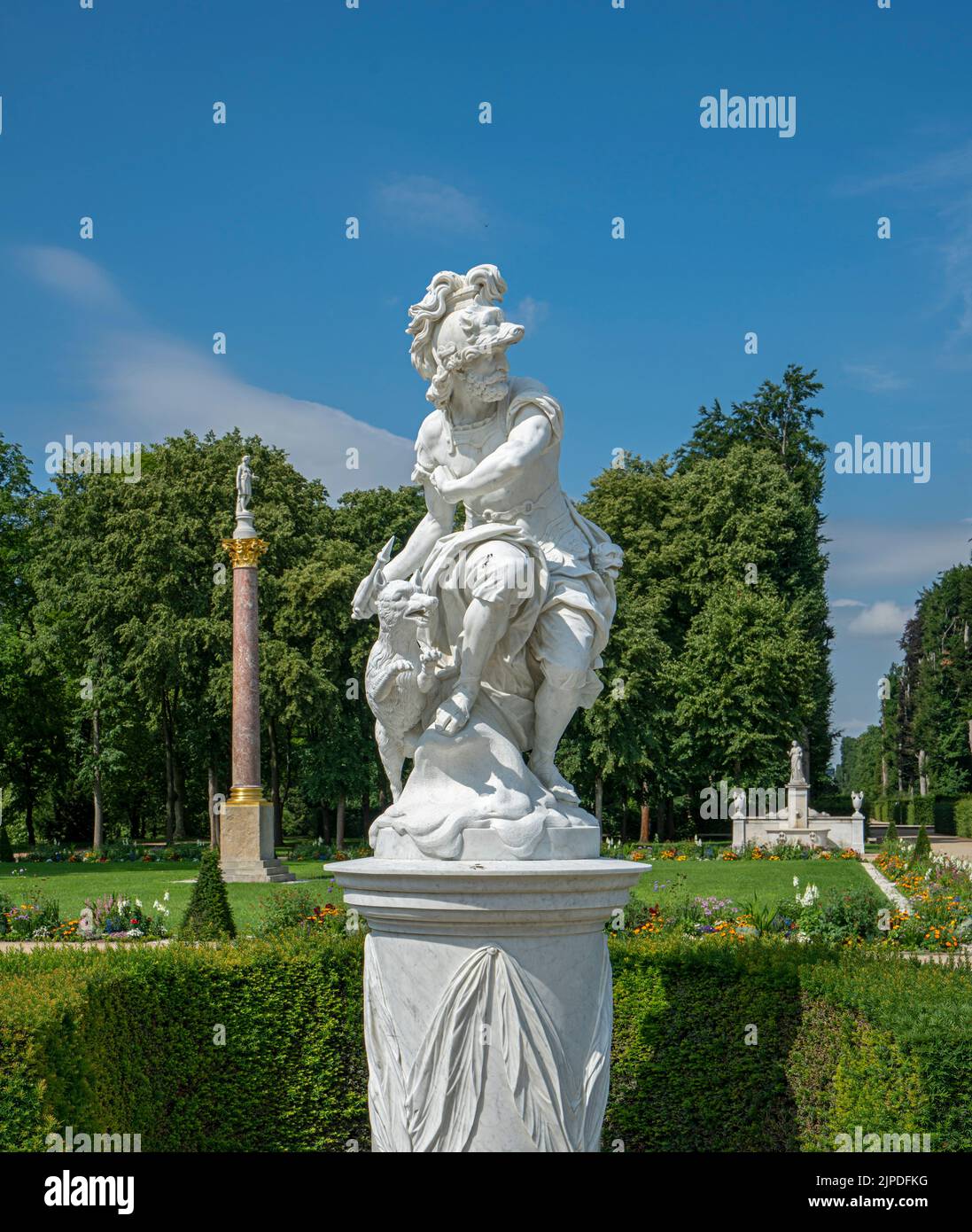 sculpture, parc du château, jardin français, sanssouci, parc sans