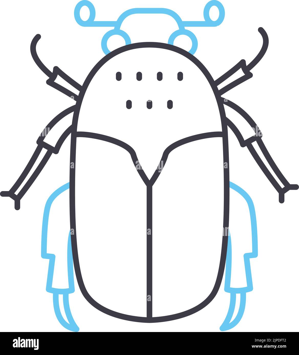 icône de ligne scarib, symbole de contour, illustration vectorielle, signe de concept Illustration de Vecteur